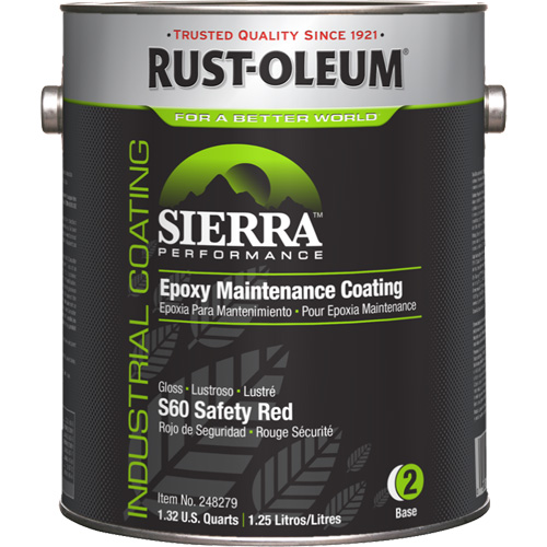Composant de base du rev&ecirc;tement dentretien pour plancher Sierra Performance S60, 1 gal., &agrave; l'eau, Brillant, Rouge Nuna Depot Inc.
