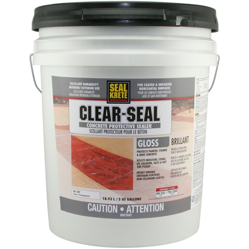 Seal-Krete&reg; Protective Sealer, 18.93 L, Water-Based, Gloss, Clear Nuna Depot Inc.