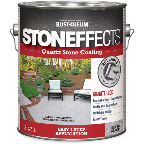 Rev&ecirc;tement &agrave; base de pierre de quartz Stoneffects, 3,78 L, &agrave; l'eau, Textur&eacute;, Gris Nuna Depot Inc.