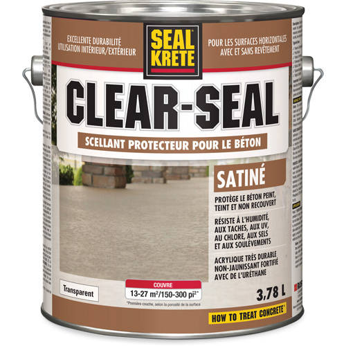 Produit d&eacute;tanch&eacute;it&eacute; protecteur Seal-Krete, 3,78 L, &agrave; l'ur&eacute;thane, Satin, Transparent Nuna Depot Inc.