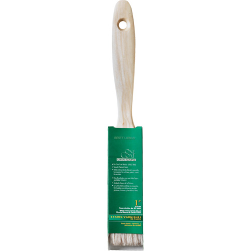 Pinceau pour murs et moulures One Coat, Soie blanche, Manche Bois, Largeur de 1" Nuna Depot Inc.