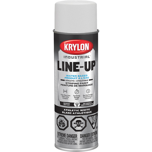 Peinture en a&eacute;rosol industrielle pour le marquage de terrain de gymnastique LINE-UP, Blanc, 18 oz, Canette a&eacute;rosol Nuna Depot Inc.