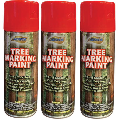 Peinture fluorescente pour marquer les arbres Aervoe 690, Rouge fluorescent, 16 oz Nuna Depot Inc.