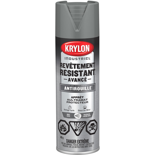 Tough Coat&reg; Advanced Paint with Rust Barrier Technology, Grey Primer, Ultra-Flat, 425 g, Aerosol Can Nuna Depot Inc.