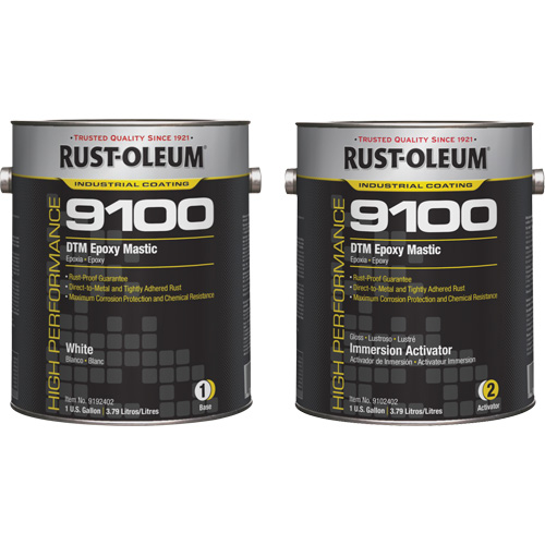 Ensemble de base et d'activateur pour mastic &eacute;poxy DTM du syst&egrave;me 9100, Blanc, Gallon Nuna Depot Inc.