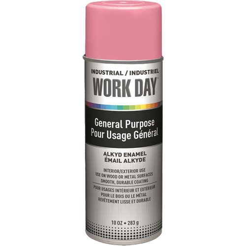 Industrial Work Day Paint, Pink, Gloss, 10 oz., Aerosol Can Nuna Depot Inc.