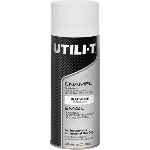 Peinture-&eacute;mail en a&eacute;rosol polyvalent UTILI-T, Blanc, Fini mat profond, 10 oz/283 g, Canette a&eacute;rosol Nuna Depot Inc.