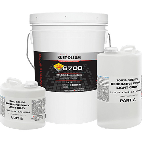 &eacute;poxy d&eacute;coratif 100 % de solides 6700, 3 gal., &eacute;poxy, Tr&egrave;s brillant, Gris Nuna Depot Inc.