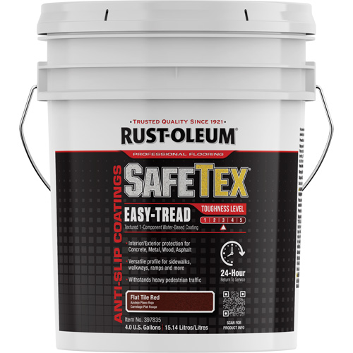 Rev&ecirc;tement d'acrylique SafeTex Easy-Tread, 4 gal., &agrave; l'eau, Plat/Textur&eacute;, Rouge Nuna Depot Inc.