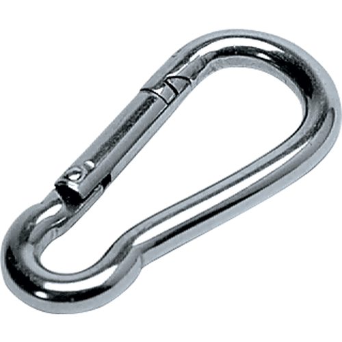Stainless Steel Snap Hook, 200 lbs. (0.1 tons) Working Load Limit, 1/8" Size, 1/4" Eye Nuna Depot Inc.
