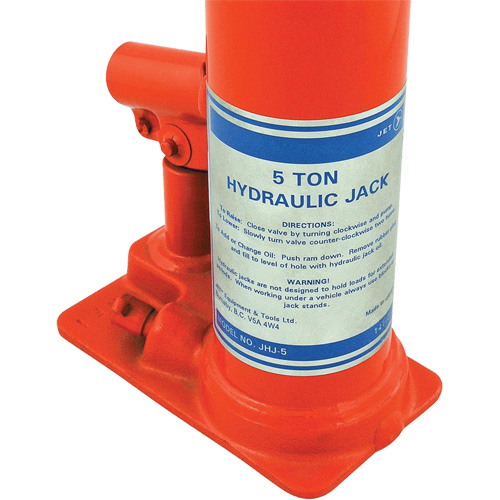 JHJ-5 Crics &agrave; bouteille pour usage tr&egrave;s intensif, 5 tonne(s), 15-3/8" Hauteur &eacute;lev&eacute;e Nuna Depot Inc.