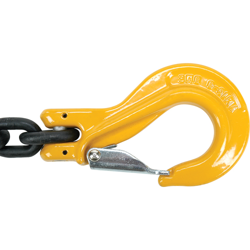 Chain Slings, 80 Chain, Double Legs, Oblong & Grab Hooks, 5/8" x 8' Nuna Depot Inc.