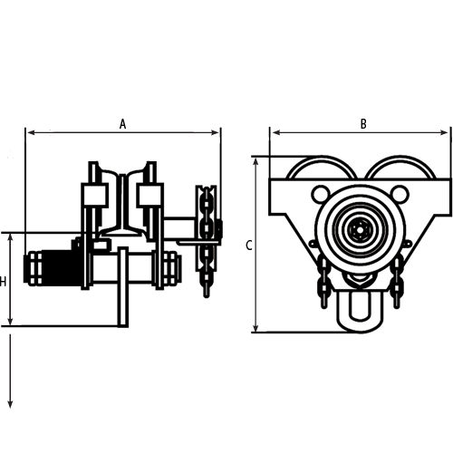 Chariots ajustables, 1000 lb (0,5 tonne) Capacit&eacute;, 2-11/16" - 5-1/4" Nuna Depot Inc.