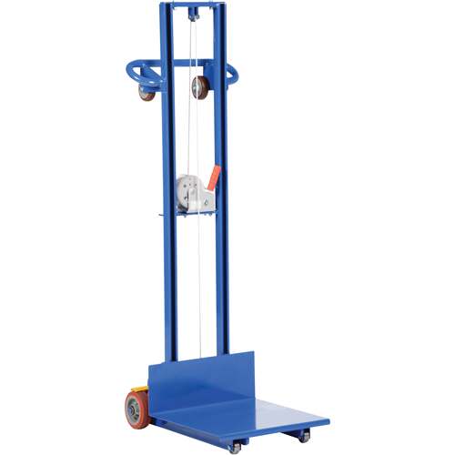 Empileur &agrave; plateforme, M&eacute;canisme Treuil manuel, Capacit&eacute; de 400 lb, Levage max de 58" Nuna Depot Inc.