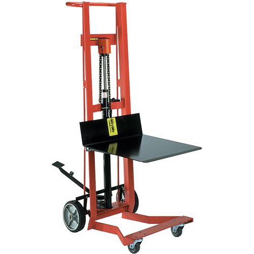 Gerbeur hydraulique &agrave; plateforme, M&eacute;canisme Pompe au pied, Capacit&eacute; de 750 lb, Levage max de 54" Nuna Depot Inc.
