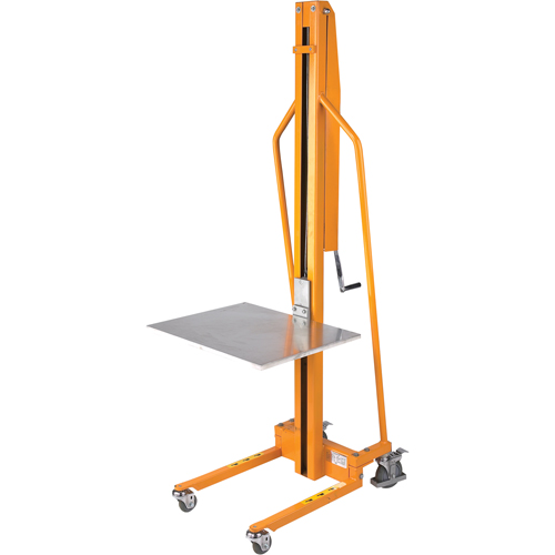 Empileur &agrave; plateforme, M&eacute;canisme Treuil manuel, Capacit&eacute; de 220 lb, Levage max de 58-1/2" Nuna Depot Inc.
