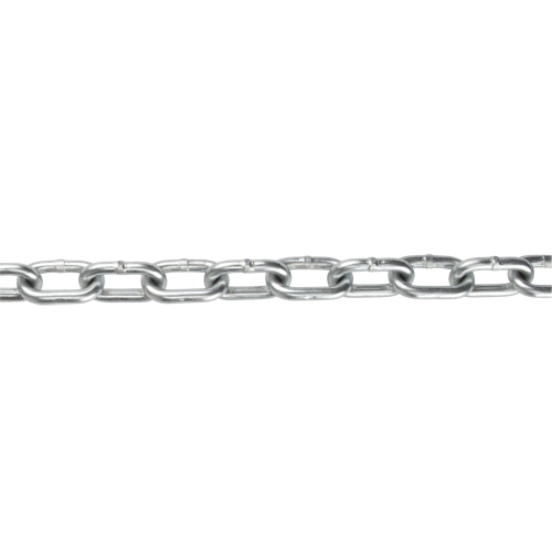 Straight Link Chain, Low Carbon Steel, 3/8" x 63' (19.2 m) L, Grade 30, 2650 lbs. (1.325 tons) Load Capacity Nuna Depot Inc.