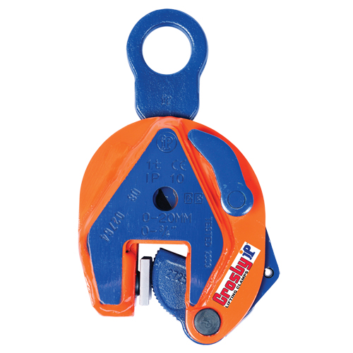 Griffe de levage vertical IP10H, 1000 lb (0,5 tonne) Charge d'utilisation max., 0" - 5/8" Ouverture des m&acirc;choires Nuna Depot Inc.