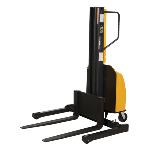 Narrow Mast Powered Lift Stacker, Electric Operated, 1500 lbs. Capacity, 98" Max Lift Nuna Depot Inc.