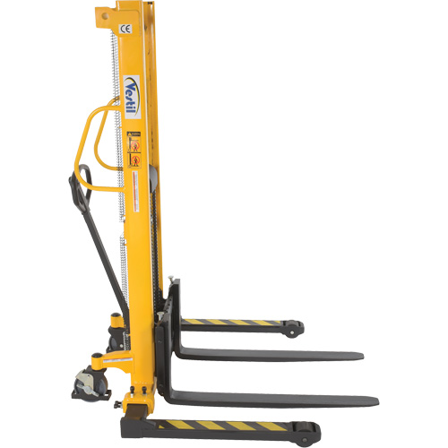 Manual Hydraulic Stacker, Hand Pump Operated, 2000 lbs. Capacity, 63" Max Lift Nuna Depot Inc.