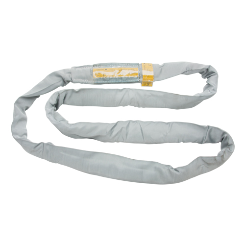 Polyester Round Sling, Grey, 8" W x 20' L, 32000 lbs. Vertical Load Nuna Depot Inc.