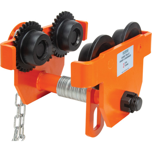 Adjustable Trolley with Safety Plates, 10000 lbs. (5 tons) Capacity, 4-14/16" - 6-7/8" Nuna Depot Inc.