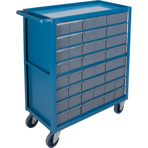 Chariot &agrave; tablette avec tiroir, 1200 lb Capacit&eacute;, Acier, 18" x la, 35" x ha, 36" p, Roues en Caoutchouc, Enti&egrave;rement soud&eacute;, 48 tirroirs Nuna Depot Inc.