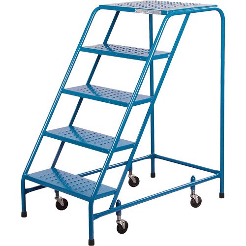 CSA-Certified Rolling Step Ladder, 5 Steps, 22" Step Width, 46" Platform Height, Steel Nuna Depot Inc.