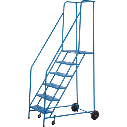 CSA-Certified Rolling Step Ladder, 6 Steps, 22" Step Width, 55" Platform Height, Steel Nuna Depot Inc.