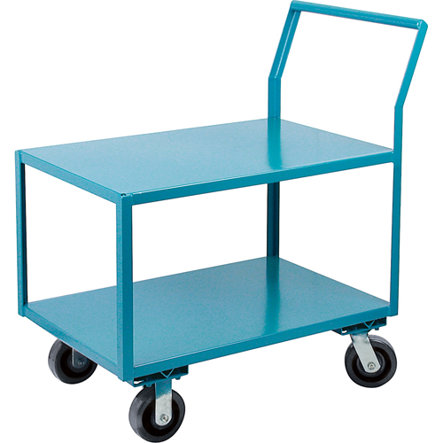 Heavy-Duty Low Profile Shop Carts, 2 Tiers, 24" W x 48" D x 41" H, 2400 lbs. Cap. Nuna Depot Inc.