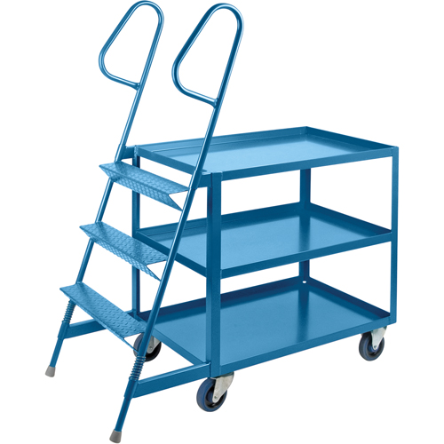 Stock Picking Carts, Steel, 24" W x 52" D, 3 Shelves, 1200 lbs. Capacity Nuna Depot Inc.
