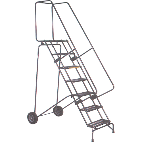 Fold-N-Store Rolling Ladders, 10 Steps, Perforated, 100" High Nuna Depot Inc.