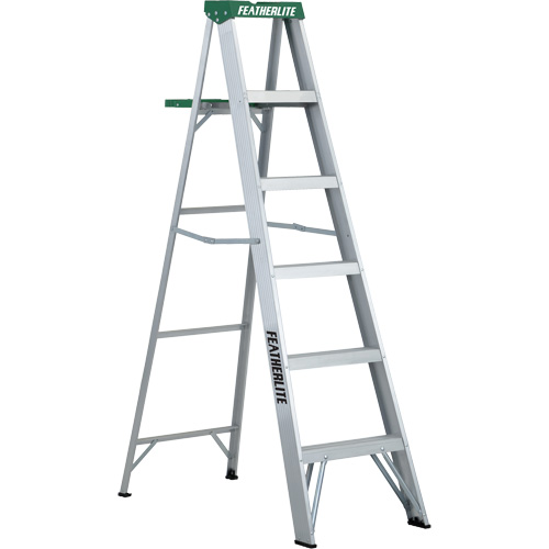 Commercial Duty Stepladders (2400 Series), 6', Aluminum, 225 lbs. Capacity, Type 2 Nuna Depot Inc.