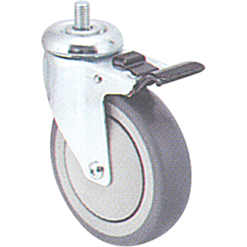 Roulette zingu&eacute;e, Pivotant avec frein, Diam&egrave;tre 4" (102 mm), Capacit&eacute; 200 lb (91 kg) Nuna Depot Inc.