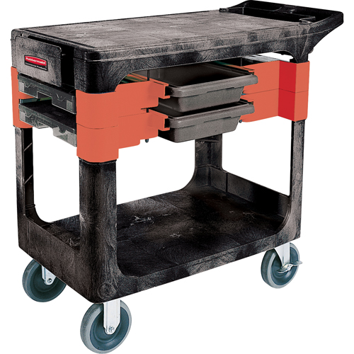 Maintenance Tool Cart, 2 Drawers, 38" L x 19-1/4" W x 33-3/8" H, Black Nuna Depot Inc.