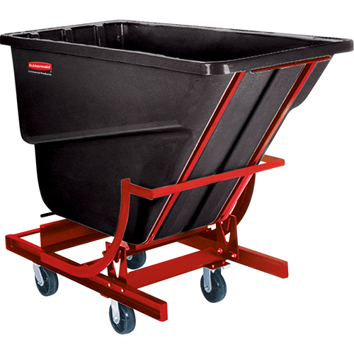 Conteneur autobasculeur, Plastique/Poly&eacute;thyl&egrave;ne, 1 vg³, Noir Nuna Depot Inc.