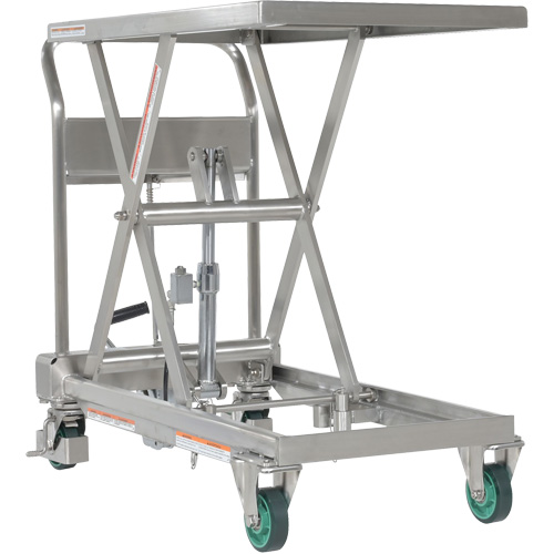 Hydraulic Scissor Lift Table, 31-1/2" L x 19-1/2" W, Stainless Steel, 550 lbs. Capacity Nuna Depot Inc.