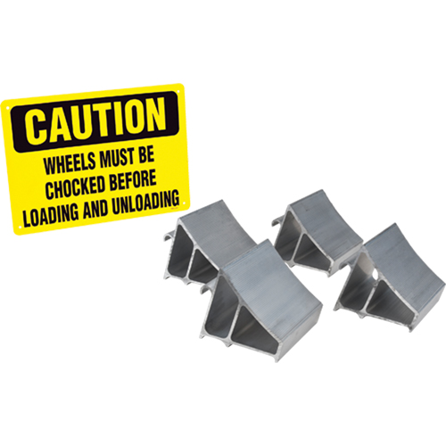 Aluminum Wheel Chock Kit, 7" W x 6" D x 6" H Nuna Depot Inc.