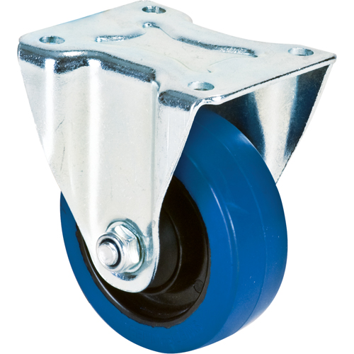 Blue Caster, Rigid, 4" (101.6 mm), Rubber, 350 lbs. (158.8 kg.) Nuna Depot Inc.