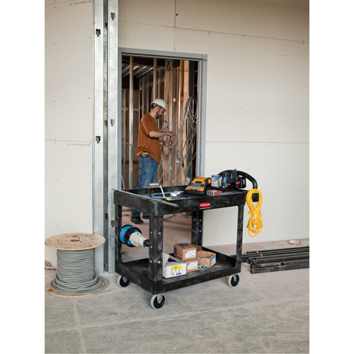 Heavy Duty Utility Cart - 4500-88, 2 Tiers, 17-1/8" x 33-1/4" x 39", 500 lbs. Capacity Nuna Depot Inc.