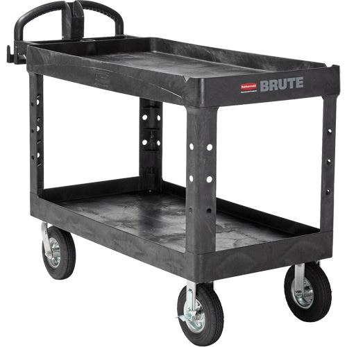 Heavy-Duty Utility Cart, 2 Tiers, 25-1/4" x 33-1/4" x 55", 750 lbs. Capacity Nuna Depot Inc.