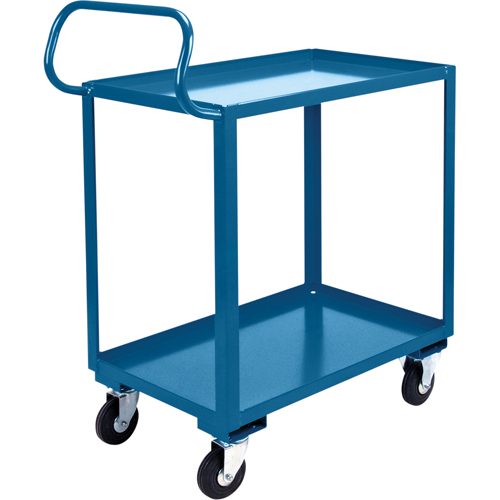 Chariot ergonomique &agrave; tablettes, 800 lb Capacit&eacute;, Acier, 20" la x 37" ha x 32" p, Bordure vers le haut Nuna Depot Inc.