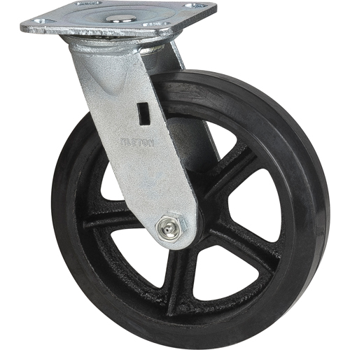Roulette moul&eacute;, Pivotant, 8" (203,2 mm), Caoutchouc, 660 lb (299 kg) Nuna Depot Inc.