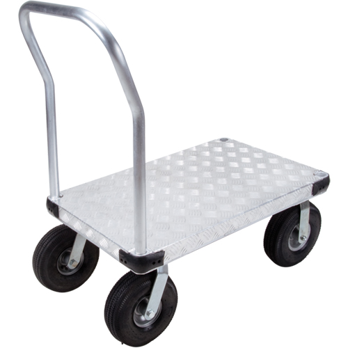 Aluminum Platform Truck, 24" W x 36" L, 1600 lbs. Cap., Pneumatic Wheels Nuna Depot Inc.
