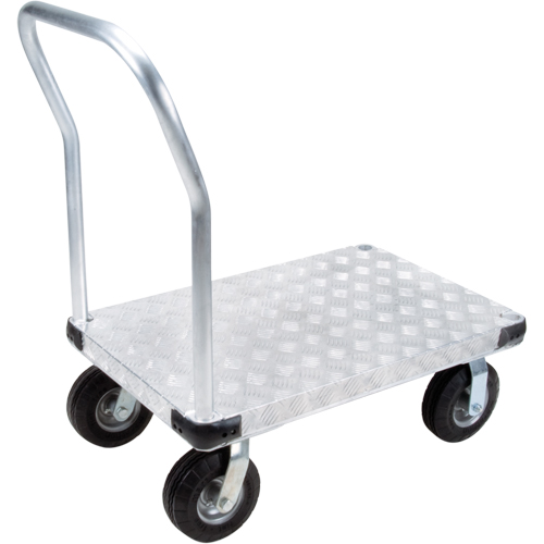 Aluminum Platform Truck, 24" W x 36" L, 1100 lbs. Cap., Flat Free Wheels Nuna Depot Inc.