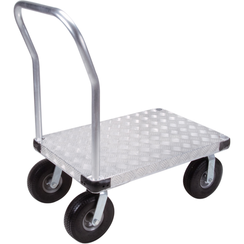Aluminum Platform Truck, 24" W x 36" L, 1200 lbs. Cap., Flat Free Wheels Nuna Depot Inc.
