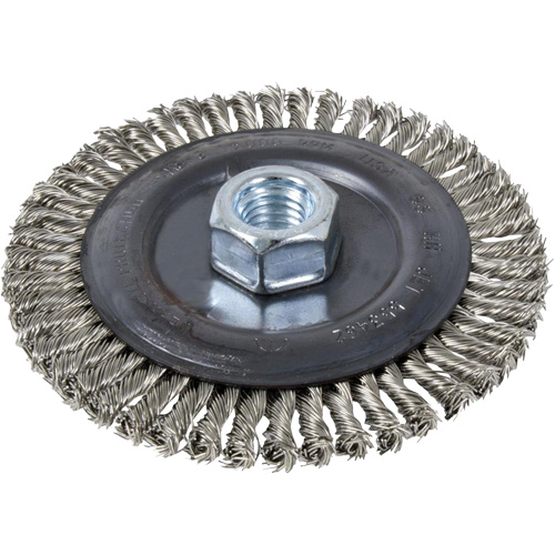 Disque m&eacute;tallique &agrave; brosse &eacute;troit, Dia. 6", Fils 0,022", Arbre 5/8"-11 Nuna Depot Inc.