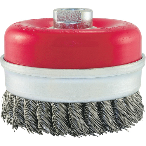 Knot Banded Cup Brush, 4" Dia. x 5/8"-11 Arbor Nuna Depot Inc.