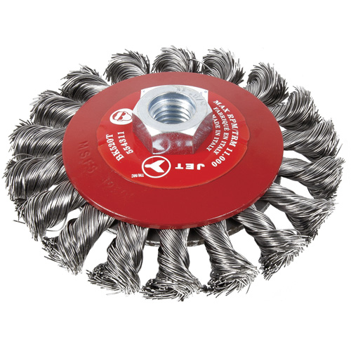 Brosse conique &agrave; fils torsad&eacute;s BK520T, Dia. 5", Arbre 5/8-11 Nuna Depot Inc.
