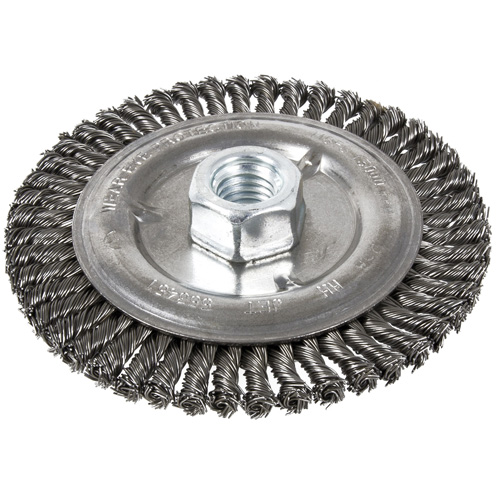 Stringer Bead Brush, 5" Dia., 0.022" Fill, 5/8"-11 Arbor, Steel Nuna Depot Inc.